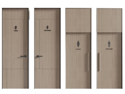 现代木门 平开门 卫生间门