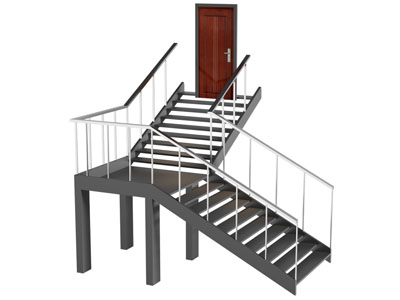 现代金属镂空旋转楼梯3d模型 现代金属镂空旋转楼梯