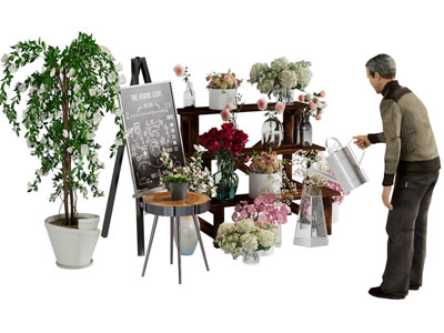 现代花店花艺 花卉美陈 摆件组合