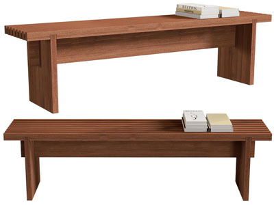 现代实木长凳子