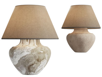 现代大理石纹理灯柱的台灯