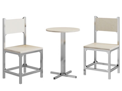 现代休闲椅子 边几