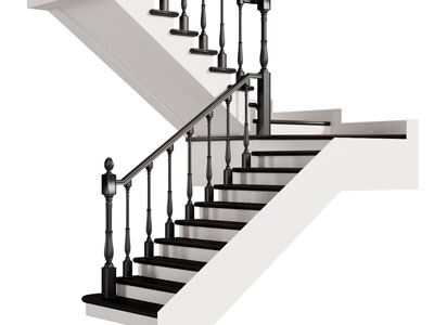 法式旋转楼梯3d模型 法式旋转楼梯