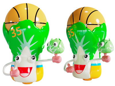 现代卡通大白菜篮球城市雕塑小品3d模型 现代卡通大白菜篮球城市雕塑小品