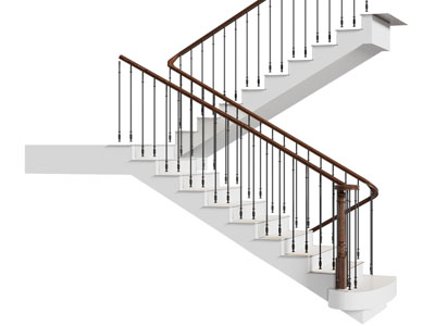 现代旋转楼梯3d模型 现代旋转楼梯