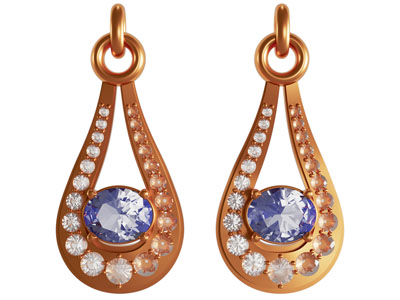 现代钻石耳环 耳饰 珠宝首饰