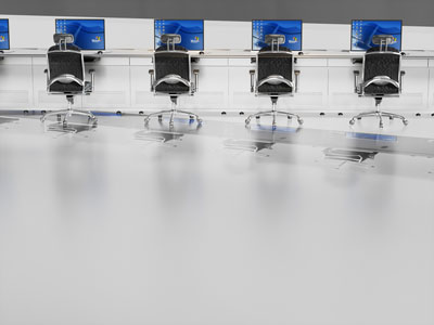 现代监控中心电脑 办公桌椅组合