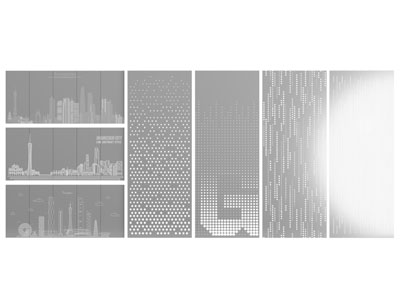 现代透光板 护墙板 穿孔板