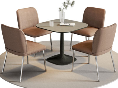 现代休闲餐桌椅组合