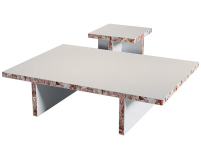 现代长方形茶几边几3d模型 现代长方形茶几边几