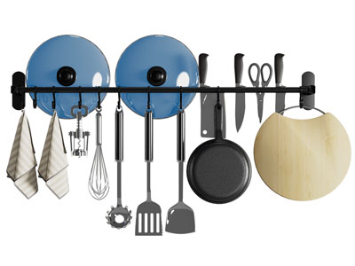 现代墙面刀具 铲勺 砧板 厨具置物收纳架 挂件