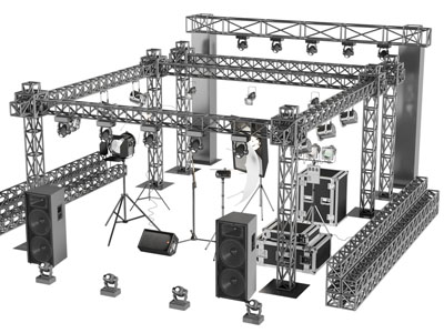 现代舞台钢架 桁架 灯光架 摄影器材
