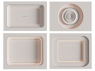 现代长方形 圆形天花吊顶