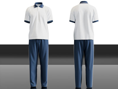 现代学生夏季校服3d模型 现代学生夏季校服
