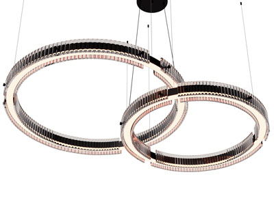 现代圆形水晶环状吊灯