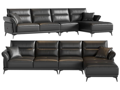 现代转角多人沙发3d模型 现代转角多人沙发