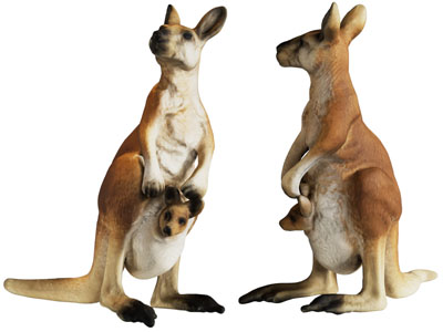 现代袋鼠妈妈和袋鼠宝宝