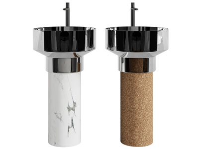 现代立式洗手台 水龙头