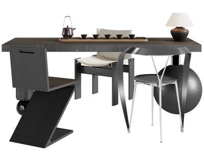 法式茶桌椅组合