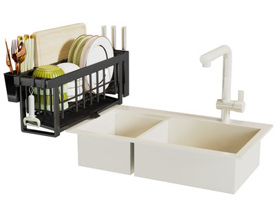 现代洗菜盆 碗碟收纳架 沥水架