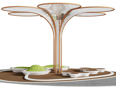 现代装饰柱子 景观园艺小品座椅 廊架