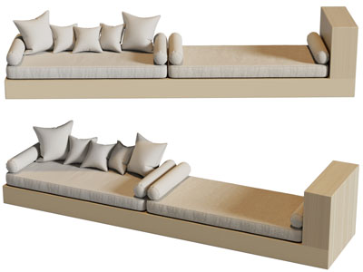 现代飘窗垫 沙发垫 靠垫抱枕3d模型 现代飘窗垫 沙发垫 靠垫抱枕