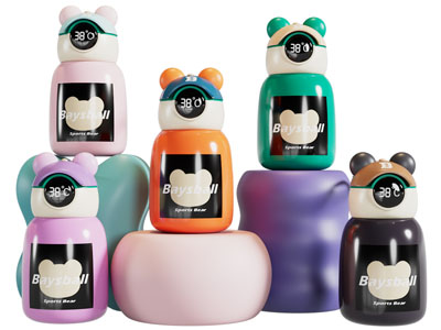 现代保温杯美陈 展台 摆件组合