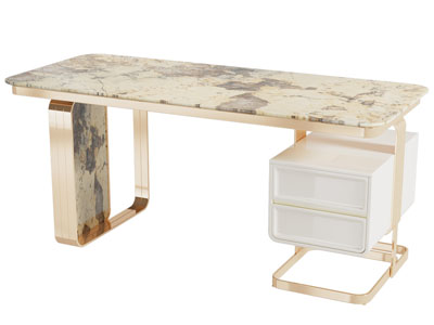 现代轻奢书桌3d模型 现代轻奢书桌