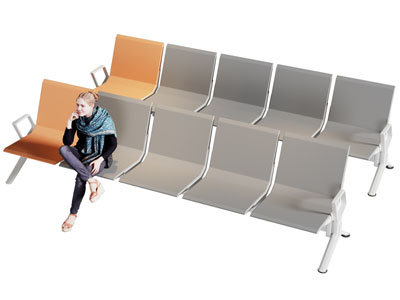 现代公共椅子 金属排椅