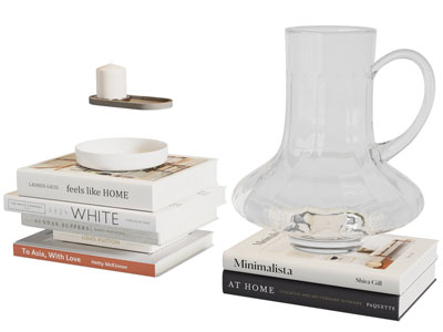 现代书本 玻璃花瓶摆件组合