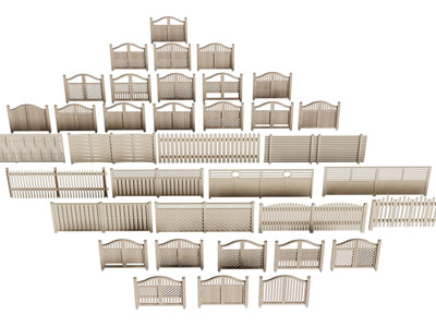 美式木栏杆 篱笆 隔断 围栏 半截门3d模型 美式木栏杆 篱笆 隔断 围栏 半截门