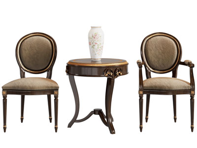 法式休闲椅子 边几