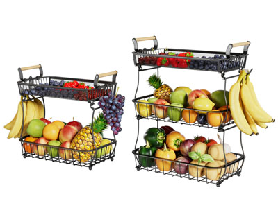 现代香蕉 苹果 菠萝 葡萄水果收纳篮