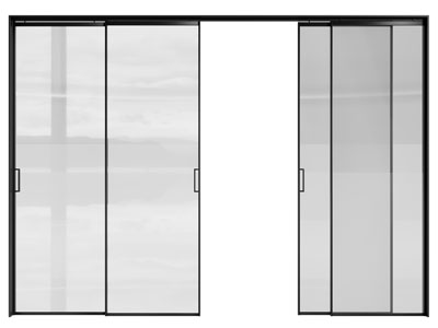 现代玻璃推拉门