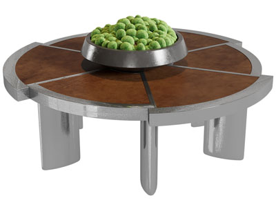 新中式拼接圆形茶几3d模型 新中式拼接圆形茶几