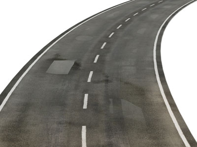 现代柏油公路 道路