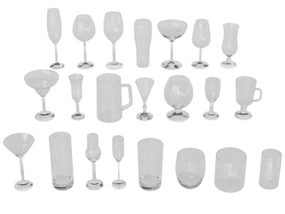 现代玻璃高脚杯 啤酒杯子 茶具杯子