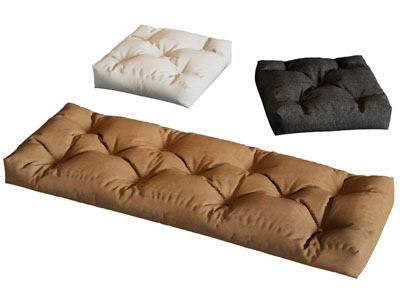 现代长方形 方形坐垫3d模型 现代长方形 方形坐垫