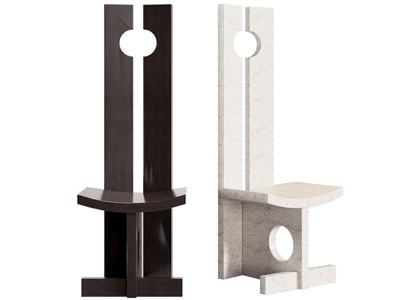 侘寂风休闲椅子 餐椅