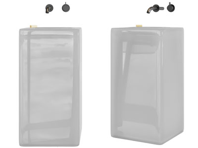 现代立式洗手台 水龙头