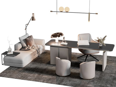 现代经理室老板台 老板桌椅组合