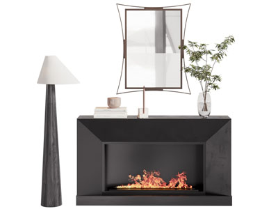 法式壁炉火炉 落地灯