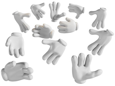 现代卡通手模型 摆件