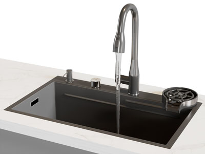 现代洗菜盆 水龙头