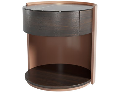 现代圆形床头柜