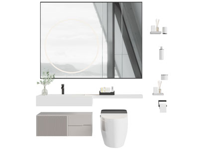 现代洗手台 马桶 镜柜 浴室柜