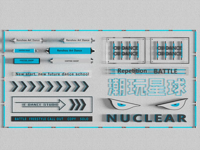 现代霓虹灯 亚克力广告灯箱 箭头 装饰灯