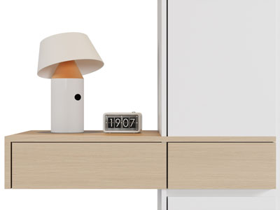 现代台灯 闹钟摆件组合