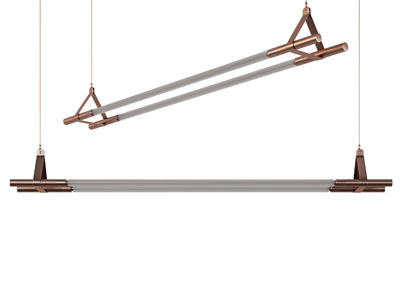 现代一字型棒管吊灯