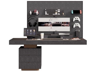 现代书桌墙面洞洞眼收纳架 墙饰